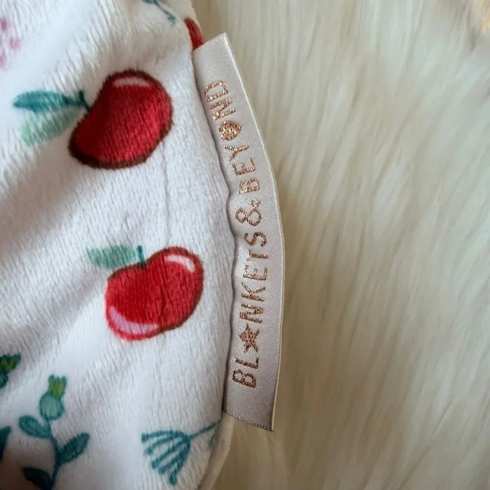Blankets & Beyond Collection Swaddle Bag with Red Apple Print 0-3 Months
